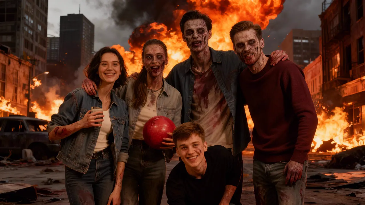 Le même groupe en version zombie